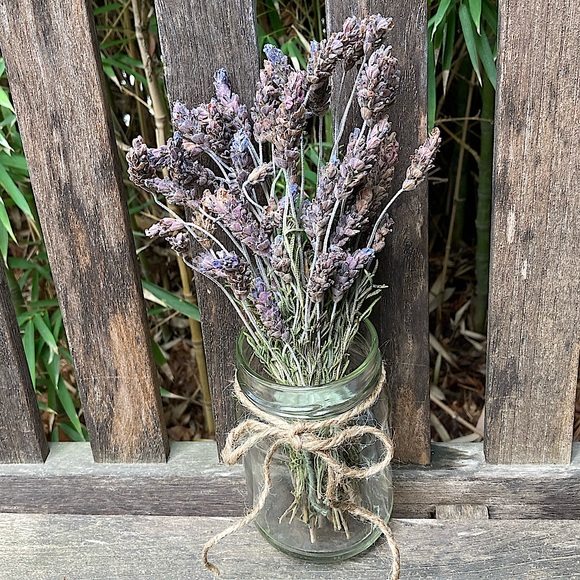 Hand Crafted Other - Dried Lavender Bouquet Jar Gift Organic Hand Crafted New